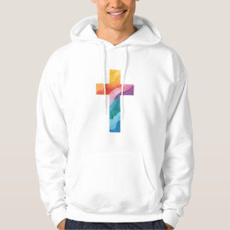 Fet vattenfärgskors hoodie