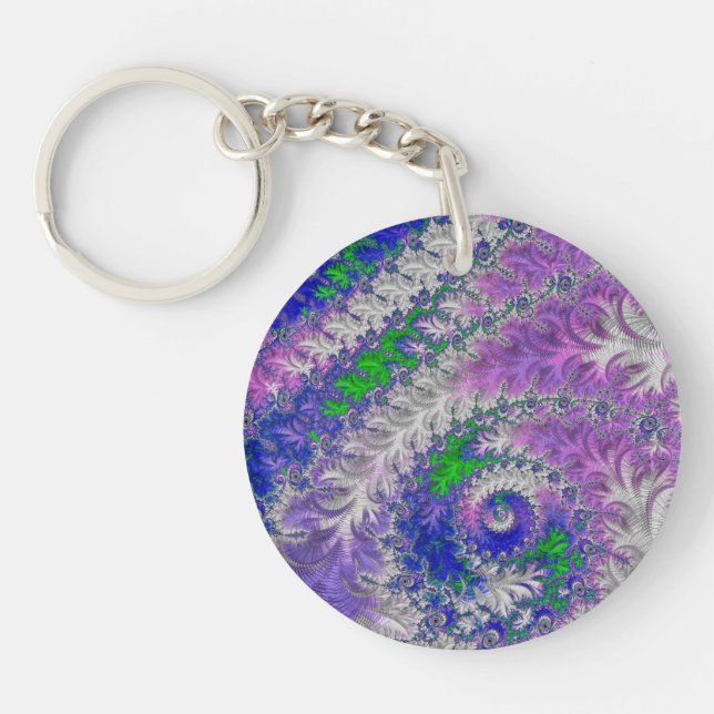 Fet Vibrant färgstark Funky Trippy Fractal Spiral (Framsidan)