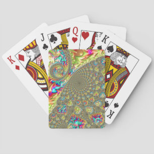 Fet Vibrant Groovy Trippy Fractal Spiral Casinokort