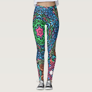 Fet Vild Mandala Inspired Mönster om baljväxter Leggings