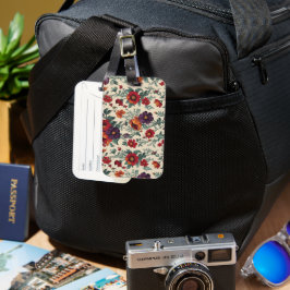 Fet Vintage Blommigt och Retro Inspired Bagagebricka