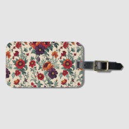 Fet Vintage Blommigt och Retro Inspired Bagagebricka