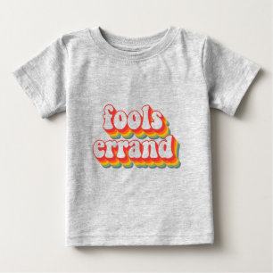 Fet Vintage "Fools Errand" Grafik Skriv ut T Shirt