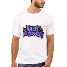 Fet violett och orange Glada Halloween-fladdermöss