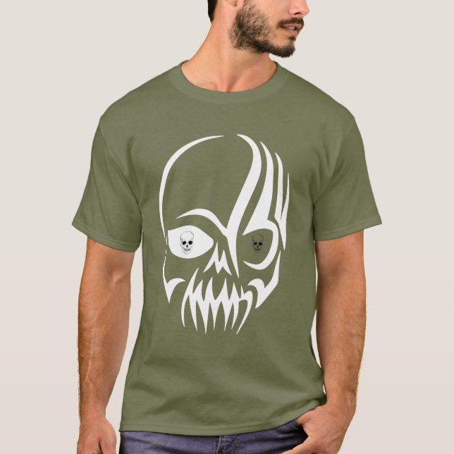 Fet vit fet Teckning-deoky T Shirt (Framsida)