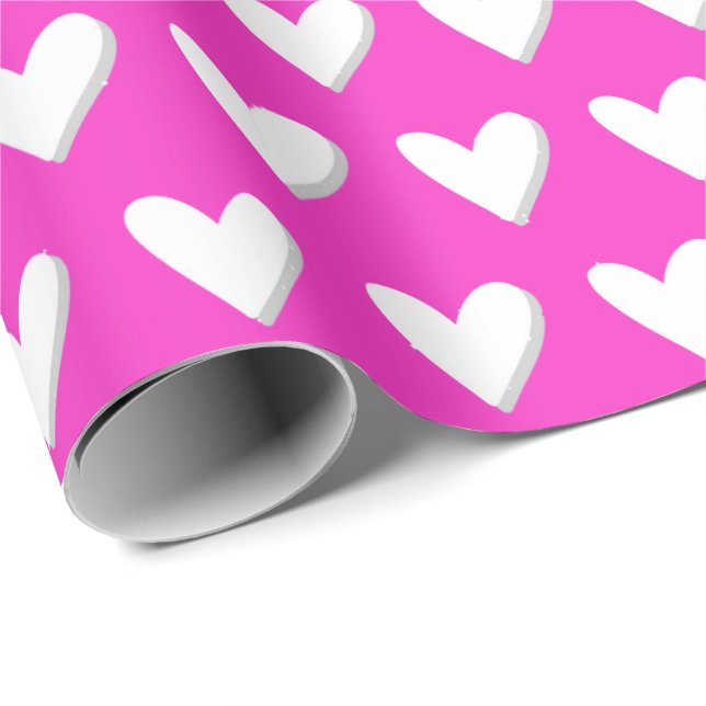 Fet Vita örhängen, figursättning Presentpapper (Rullad Hörn)