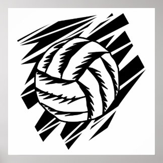 fet volleyball-grafik poster