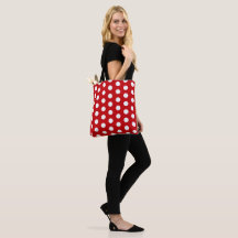 Fet White Polka dots på Red