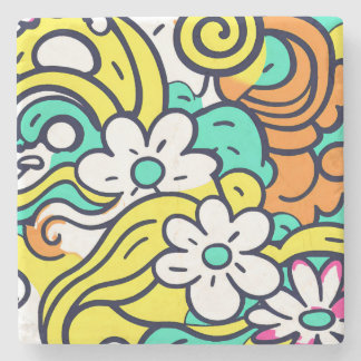 Fet Y2K Wildblommvibrant Nostalgic Vår Decor Stenunderlägg