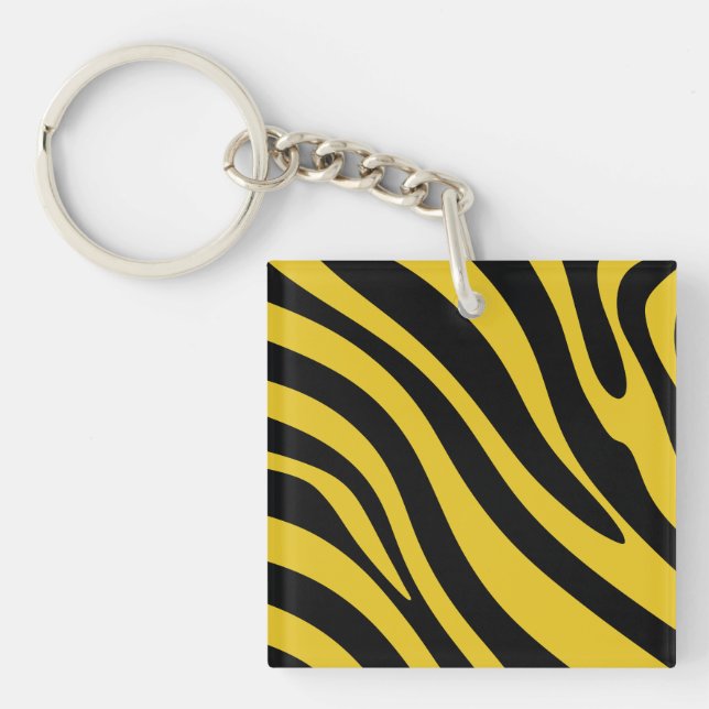 Fet Zebra ränder i Gult och svart (Framsidan)