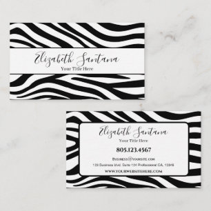 Fet Zebra tryck Visitkort
