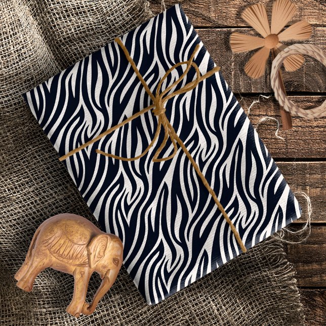 Fet Zebraskinnsmönster Svart & Vit ID1151 Presentpapper (Skapare uppladdad)
