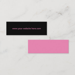 Feta Enkla Rosa Webbplats Kampanj Affärskort Mini Visitkort