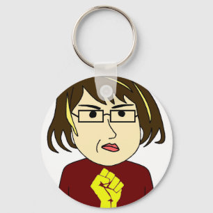 Feta flickaslagsmål drar tillbaka Keychain Nyckelring