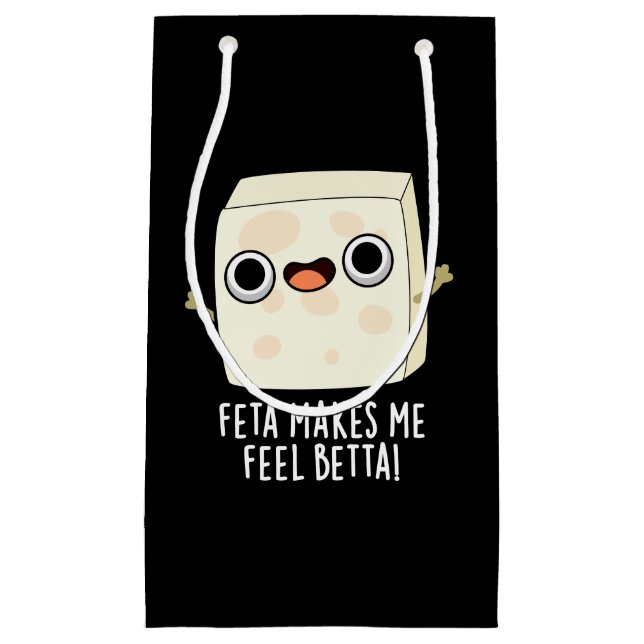 Feta Makes Me Fell Betta Funny Cheese Pun Dark BG (Framsidan)