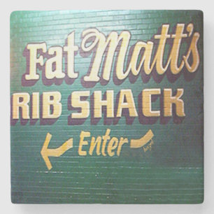 Feta Matts, BBQ, Coaster. för Atlanta marmorsten Stenunderlägg