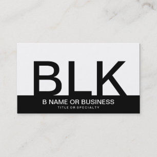 feta monogram visitkort