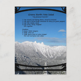 Feta Salad Recipe-vykort Vykort