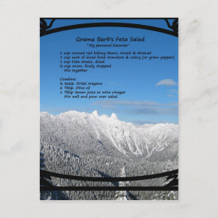 Feta Salad Recipe-vykort Vykort