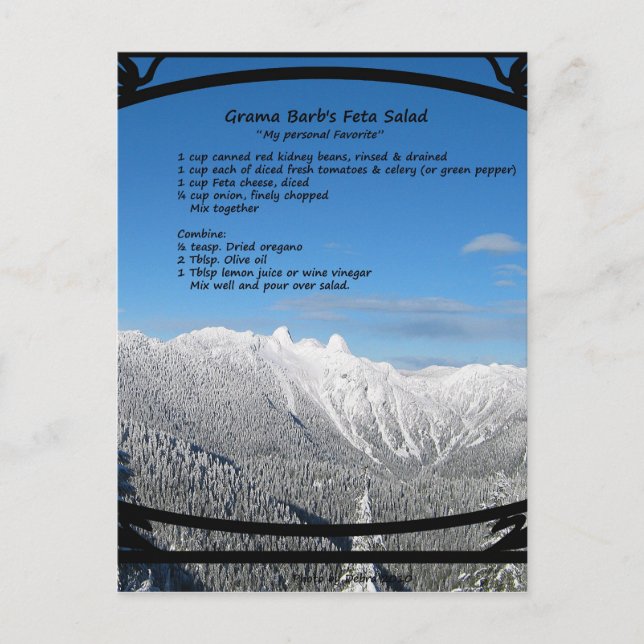 Feta Salad Recipe-vykort Vykort (Framsida)