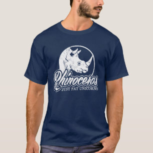 Feta Unicorns för noshörning precis T-shirt