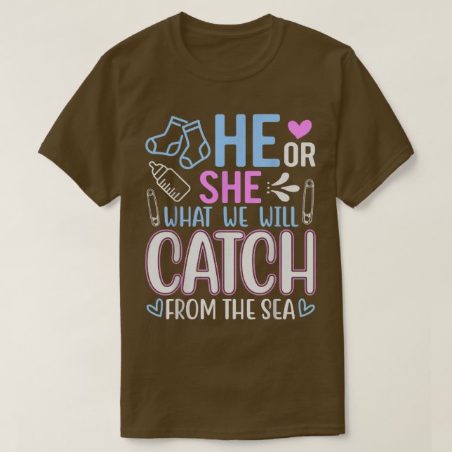 Fetal Baby se event han eller hon Gender avslöjar  T Shirt (Design framsida)