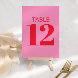 Fetantisk typografi, Rosa och röd modern Bat mitzv Bordsnummer