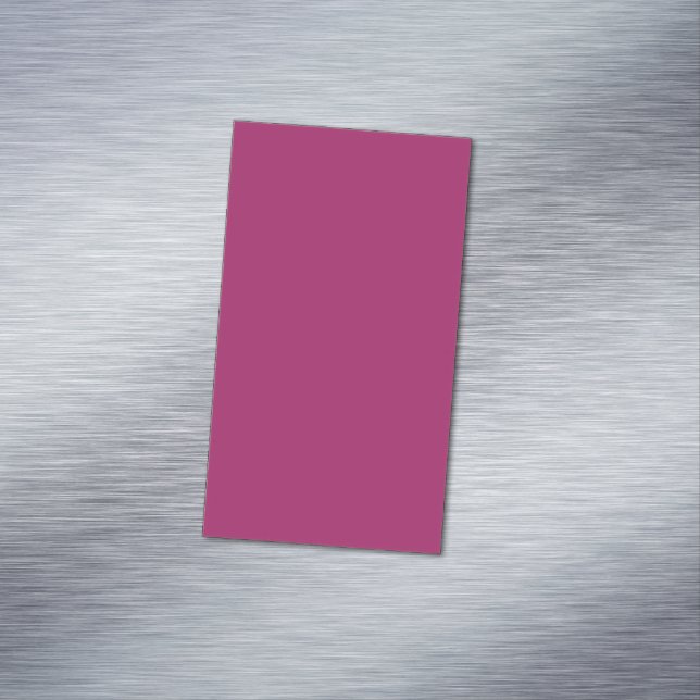 Fetblock bröllopsinbjudan i magenta magnetiska visitkort (In Situ)