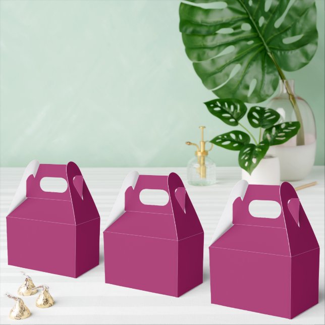 Fetbold färgblock bröllopsinbjudan – Magenta Presentaskar (Multipel)