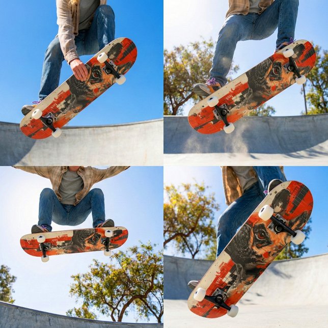 "Fetch" Fransk Bulldog 7 3/4" Skateboard Deck (Action-ready Fetch skateboard deck with bold dog graphic, perfect for street and park riding.)