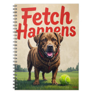 Fetch Händer Humous hund bärbara dator är grumlig Anteckningsbok