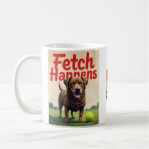 Fetch händer Humous hund kaffe kopp mugg