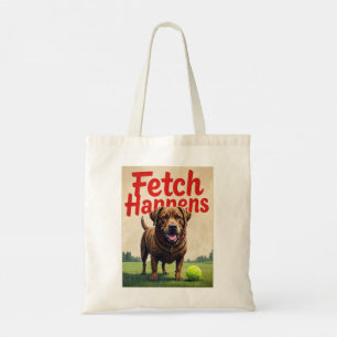 Fetch Happens Humous hund to bag muddy Labrador Tygkasse