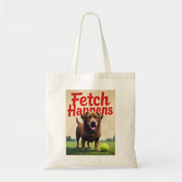 Fetch Happens Humous hund to bag muddy Labrador Tygkasse