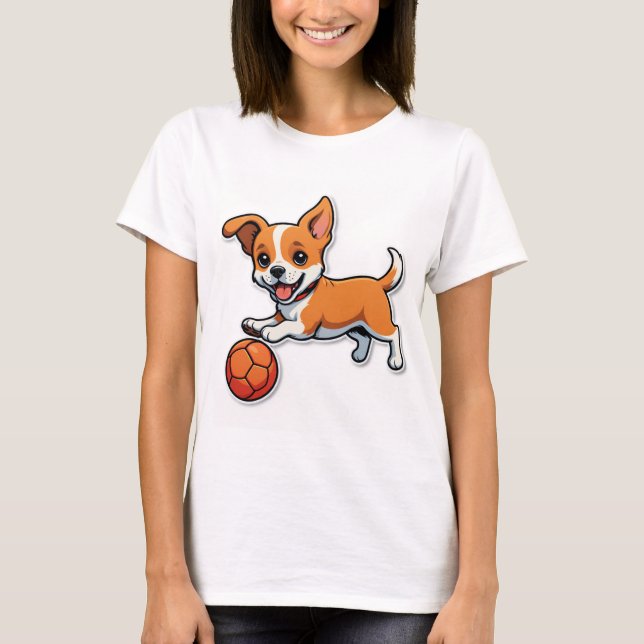 Fetch Happens - Rolig hund Tecknad T-Shirt (Framsida)