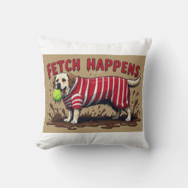 Fetch Happys Humous poster luddy Labrador hund Kudde