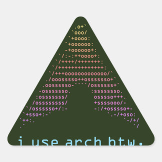 Fetch Mörk - Färg Triangelformat Klistermärke