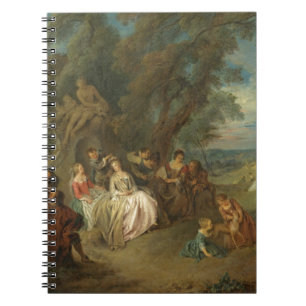 Fête Champêtre, c. 1730 (olja på duk) Anteckningsbok
