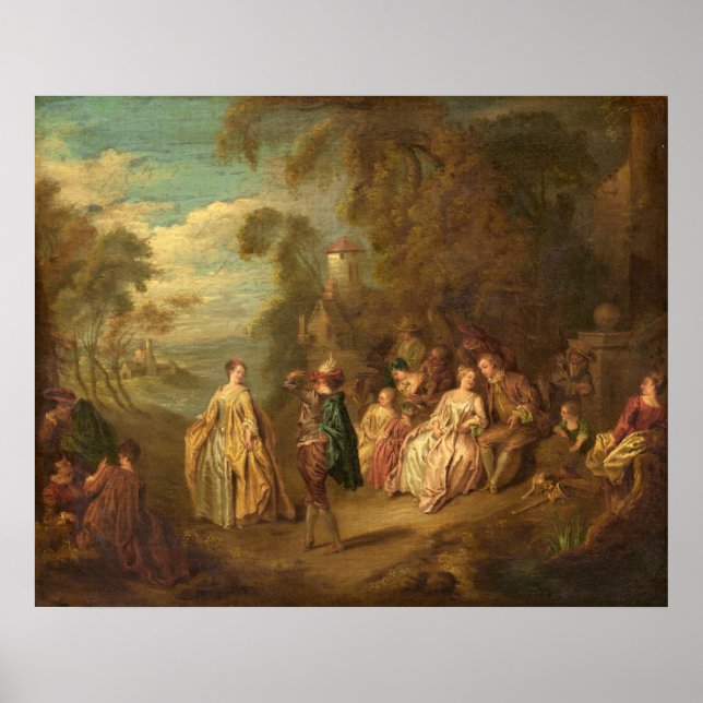 Fête Champêtre - Jean-Baptiste Pater Fine Art Poster (Framsidan)