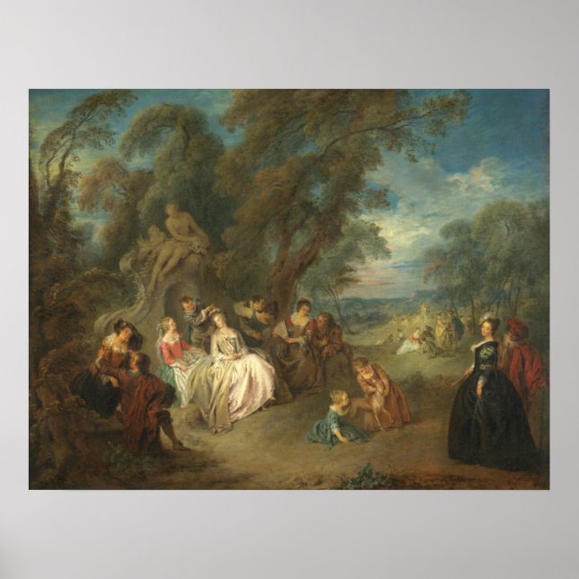 Fête Champêtre - Jean-Baptiste Pater Fine Art Poster (Framsidan)