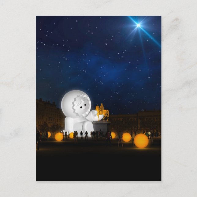 Fête des Lumières - Les Anooki 2018 - Lyon Vykort (Framsida)