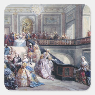 Fete på chateauen de Versailles Fyrkantigt Klistermärke