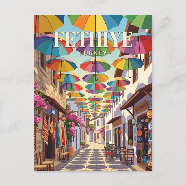 Fethiye Gamla Stan Turkiet Vykort (Framsida)