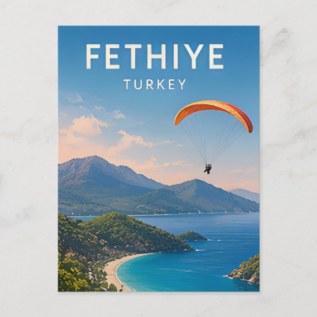 Fethiye Turkiet Blå Lagunen Och Bergsutsikter Vykort (Framsida)
