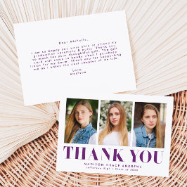 Fetma Lila 3 Photo Studenten Tack Kort