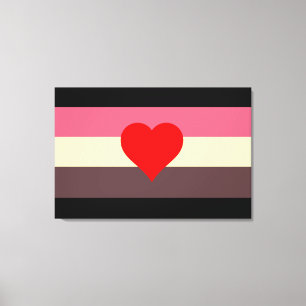 Fetma Pride Flagga Canvastryck