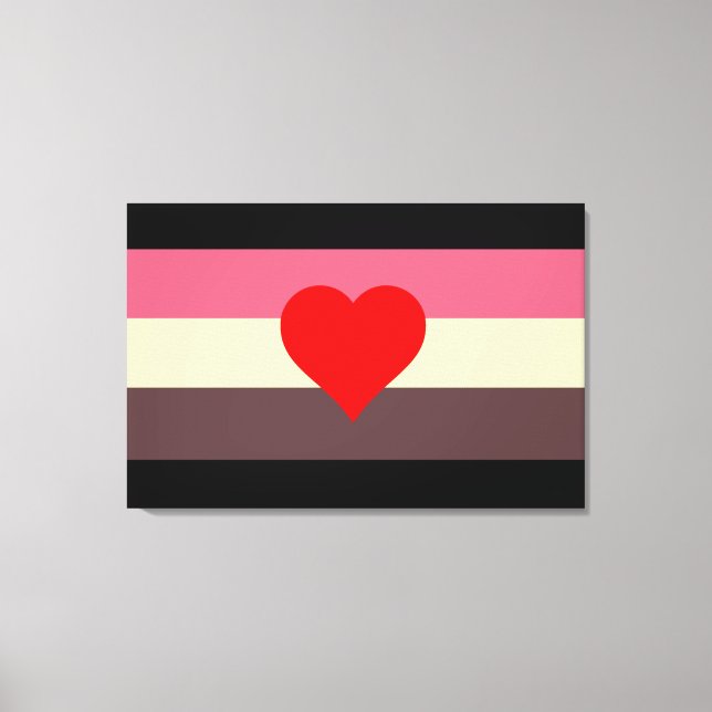 Fetma Pride Flagga Canvastryck (Framsida)