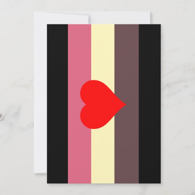 Fetma Pride Flagga Julkort (Framsida)