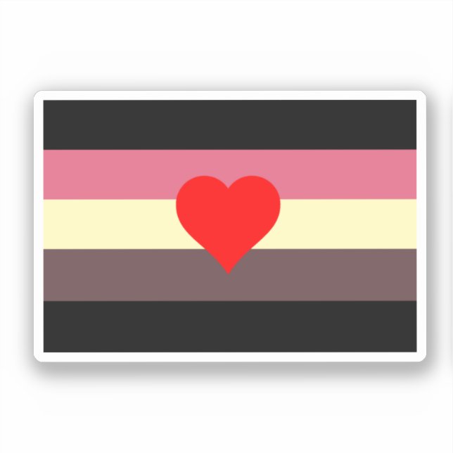 Fetma Pride Flagga Klistermärken (Framsida)