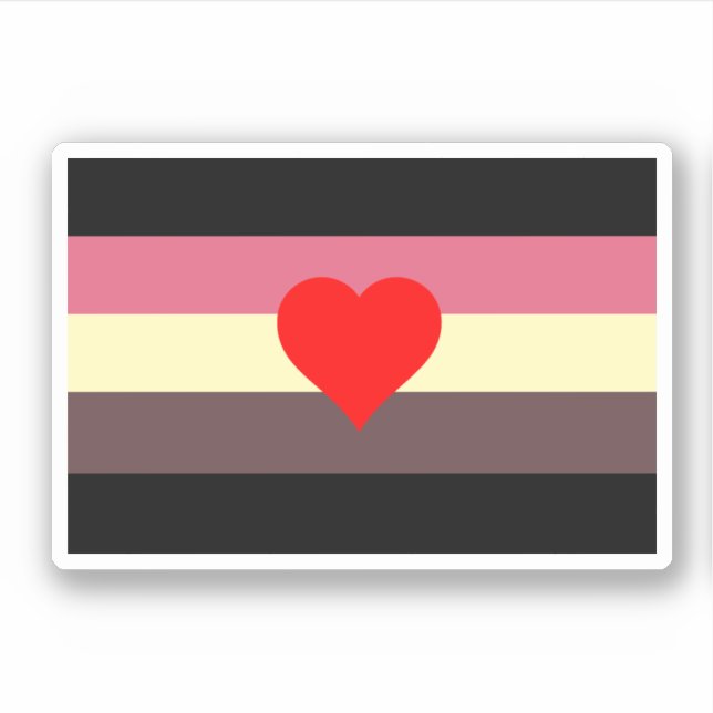 Fetma Pride Flagga Klistermärken (Framsida)